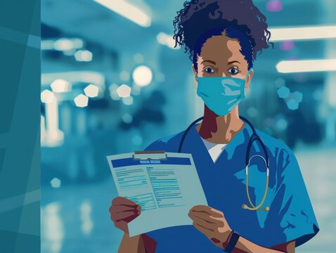 A healthcare worker distributing informational flyers about vaccination, raising public awareness