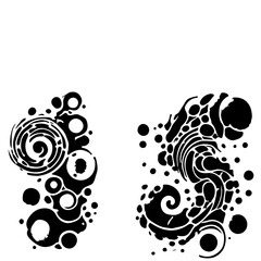 Silhouettes of Abstract Swirling Patterns Icon