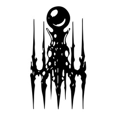 Silhouette of an Abstract Alien Artifact