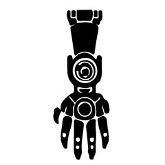 Silhouette of a Robotic Hand with Advanced Design