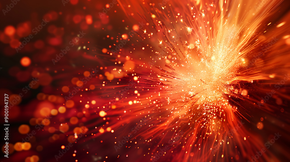Aufkleber Abstract firework background with free space for text