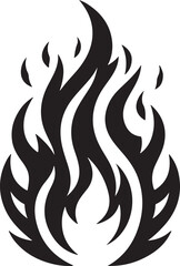 Fire Flame Silhouette Vector Illustration