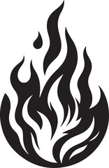 Fire Flame Silhouette Vector Illustration