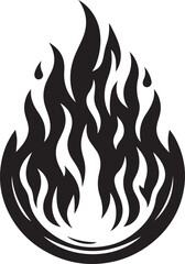 Fire Flame Silhouette Vector Illustration