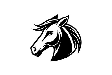 horse head isolated on white