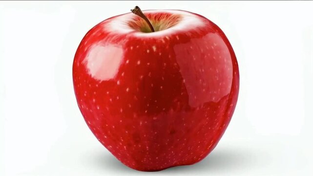 Red apple half isolated png. Apple half on transparent background. PNG format. Red apple slice with no background. Full depth of field HD Video 4K Clip