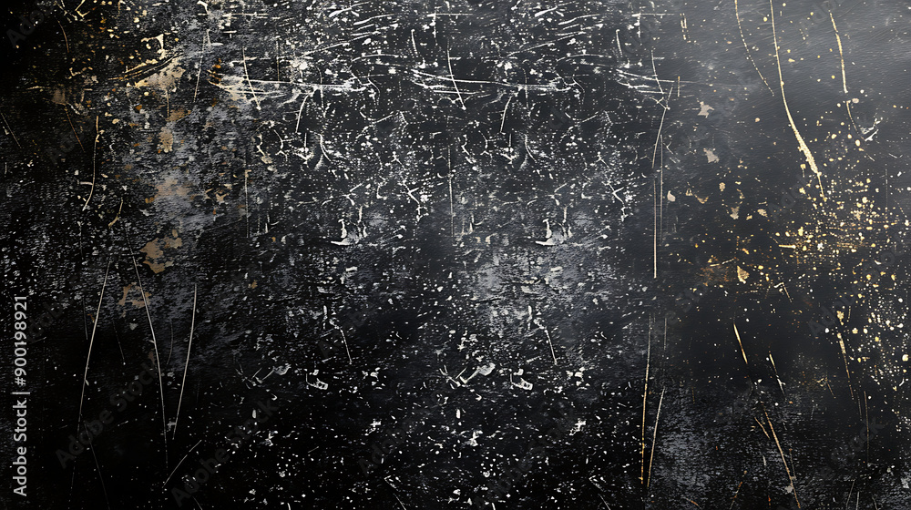 Poster dust and scratches design. aged photo editor layer. black grunge abstract background. copy space.