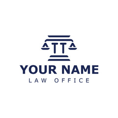 Letters TT Legal Logo, for lawyer, legal, or justice with TT initials