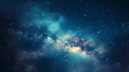 Fototapeta premium Night sky with stars and galaxy in outer space, universe background