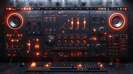 Craft a neo brutalism inspired user interface for a music streaming app