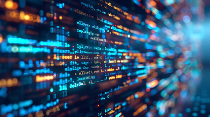 Programming code abstract technology background of software developer and  Computer script