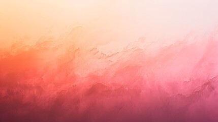 A soft, abstract gradient of warm colors blending seamlessly from peach to deep pink creates a serene atmosphere. 