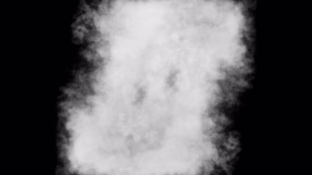 Collision Of Light White Smoke Streaming On Black Background