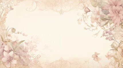 vintage frame with floral ornament