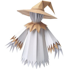 scarecrow ghost halloween origami.
