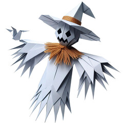 scarecrow ghost halloween origami.