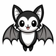 funny cartoon bat Vector illustration image & photo 