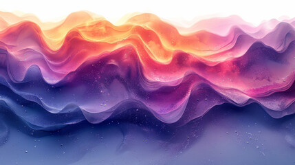 Fototapeta premium Abstract colorful landscape with flowing wave