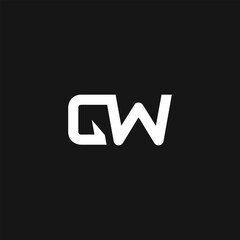 Monogram c w cw wc initial bold luxury logo template for gym sport futuristic technology brand business. Combination letter alphabet for personal branding travel fashion beauty