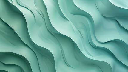 A serene abstract image featuring smooth, flowing waves in a soft teal color palette, evoking a sense of tranquility and fluidity.