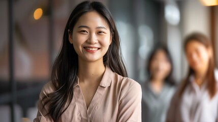 Smiling Woman in Business Attire
