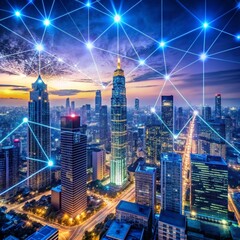 Obraz premium city at night