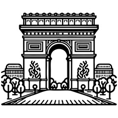 Arc de Triomphe Illustration.