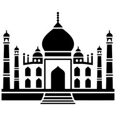 Tai Mahal India Illustration.