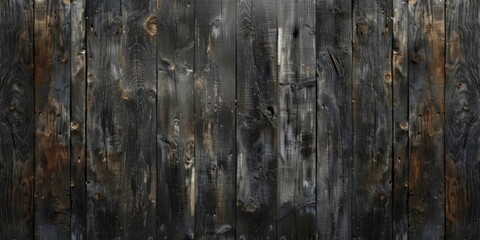 Fototapeta premium Close-Up of Dark Wooden Wall with Rich Texture and Subtle Natural Patterns