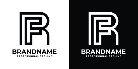 Letters RF Monogram Logo, suitable for any business with RF or FR initials