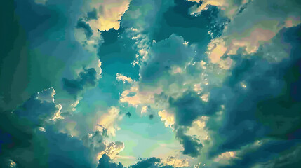 blue sky with clouds
