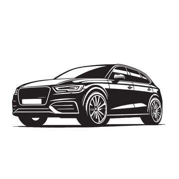 black suv car side view clip art preview
