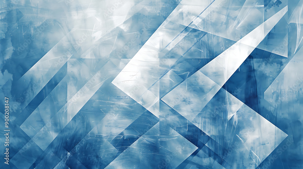 Aufkleber Abstract white flowing wave pattern background with layered curves, minimalist and modern design concept.