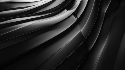 Fototapeta premium Curved Black and White Structure