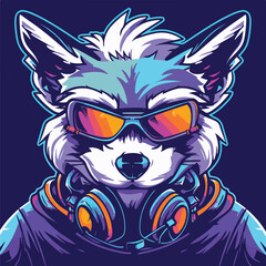 A animal mascot gaming logo 