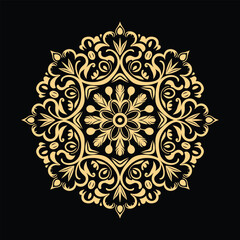 Golden Ornament Elegant Vintage Pattern
