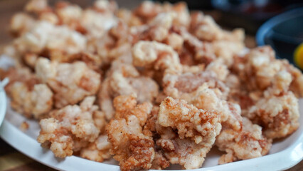 Sweet and sour pork fried with pork