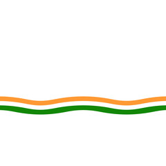Creative Indian flag color design, editable and extractable. Features vibrant saffron, white, and green hues in a unique arrangement, perfect for custom graphics and patriotic projects.