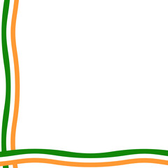 Creative Indian flag color design, editable and extractable. Features vibrant saffron, white, and green hues in a unique arrangement, perfect for custom graphics and patriotic projects.