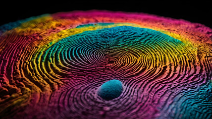 Obraz premium Abstract artistic representation of a fingerprint with vibrant colors