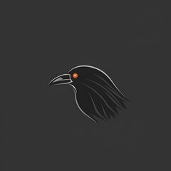 illustration of a head crow