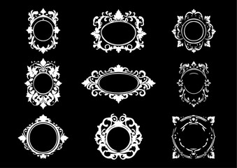 Elegant Vintage Frame Designs - Ornate Vector Collection for Decorative Projects And Cards