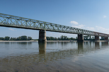 Fototapeta premium Ponte della Becca bridge panorama perspective landscape vision river Ticino