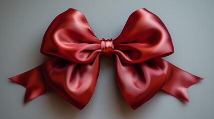 Elegant Red Satin Bow for Gift Decoration