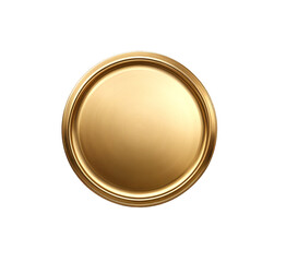 Blank metal gold circle button