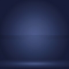 Obraz premium A captivating minimalist design featuring a seamless dark blue gradient transitioning from a deep navy at the top to a lighter shade