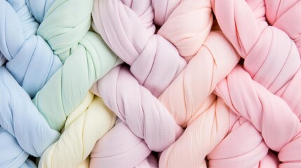 Obraz premium Fabric texture, soft cotton weave, pastel colors, Watercolor style