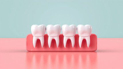 Flat design illustration showcasing a dental bridge, highlighting its role in restoring smiles and functional teeth for patients.