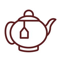 Kettle Vector Line Maroon Design
