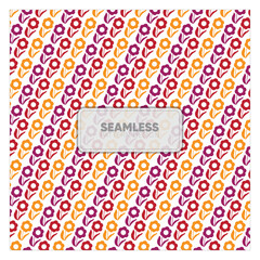 Abstract seamless pattern of flowers with different colours